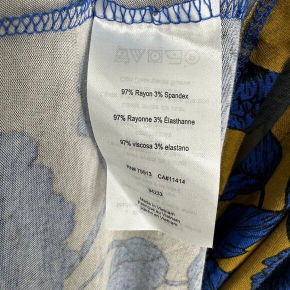 3/$25 Motherhood Maternity Wrap Dress S Floral Print Dolman Sleeves Blue Jersey - Picture 7 of 7